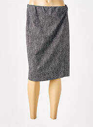 Jupe mi-longue fermeture zip latéral gris FRANK WALDER femme