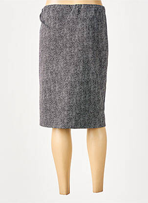 Jupe mi-longue fermeture zip latéral gris FRANK WALDER femme