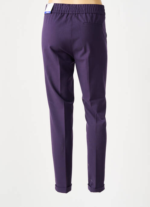 Pantalon droit violet FRANK WALDER pour femme