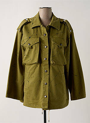 Veste casual coupe droite vert PLEASE femme