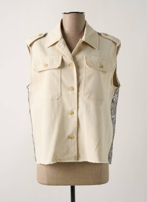 Veste casual beige PLEASE pour femme