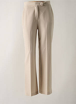 Pantalon droit coupe carotte taille normale beige IMPERIAL femme