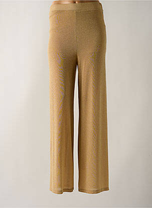 Pantalon droit stretch taille normale marron PLEASE femme