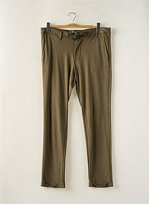 Pantalon slim tissage popeline taille normale vert IMPERIAL femme
