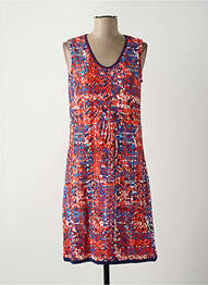 Robe mi-longue sans manche sans manche orange KALISSON femme