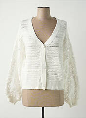 Gilet manches longues blanc EXQUISS'S pour femme seconde vue