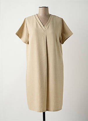 Robe mi-longue beige UNICA PLUS pour femme