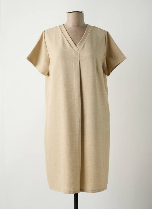 Robe mi-longue beige UNICA PLUS pour femme