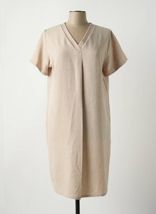 Robe mi-longue beige UNICA PLUS pour femme