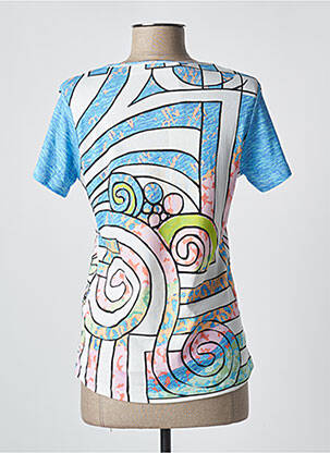 T-shirt imprimé fantaisie manches courtes bleu KALISSON femme
