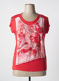 T-shirt stretch manches courtes rouge BAGORAZ femme