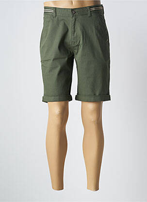 Bermuda tissage popeline taille normale vert ELLE EST OU LA MER homme