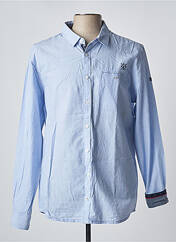 Chemise manches longues bleu ELLE EST OU LA MER pour homme seconde vue