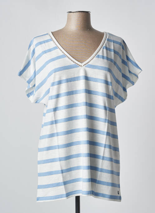 T-shirt bleu ELLE EST OU LA MER pour femme