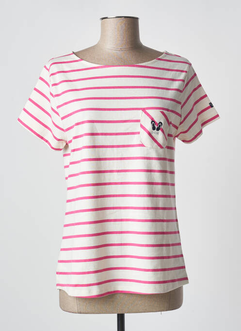 T-shirt rose ELLE EST OU LA MER pour femme