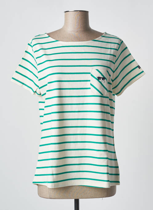 T-shirt vert ELLE EST OU LA MER pour femme