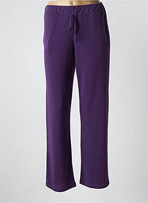 Pantalon droit stretch taille normale violet UNICA PLUS femme