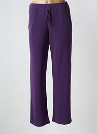 Pantalon droit stretch taille normale violet UNICA PLUS femme
