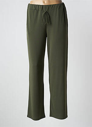 Pantalon droit stretch taille normale vert UNICA PLUS femme