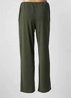 Pantalon droit stretch taille normale vert UNICA PLUS femme
