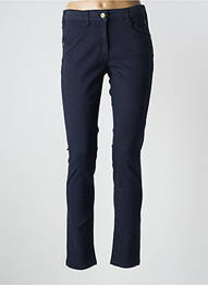 Pantalon slim stretch taille normale bleu ELLE EST OU LA MER femme