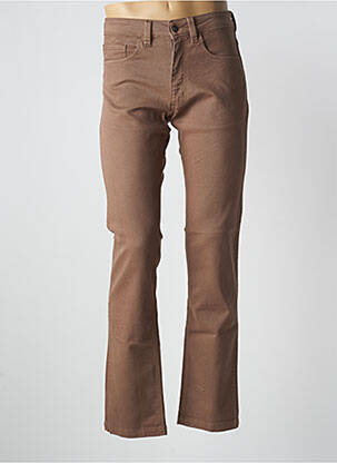 Pantalon droit marron KITISO pour homme