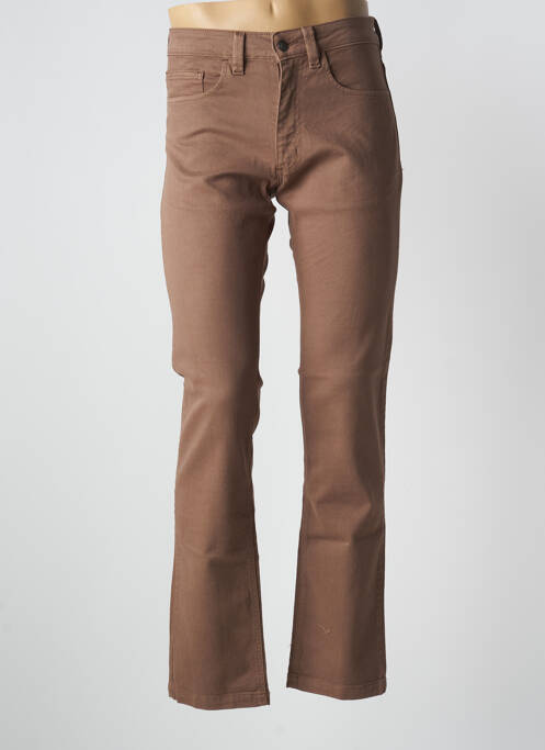 Pantalon droit marron KITISO pour homme