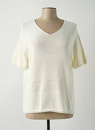 Pull blanc TELMAIL pour femme