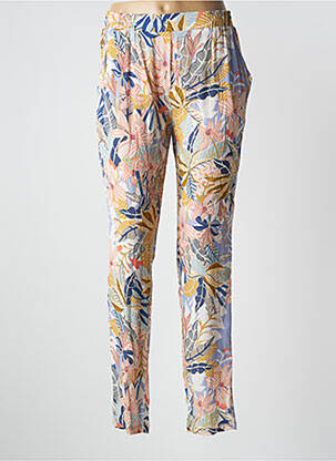 Pantalon droit tissage crêpe taille normale bleu LE PETIT BAIGNEUR femme