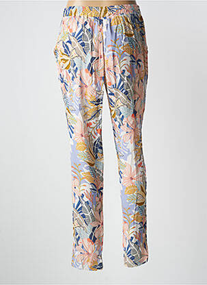 Pantalon droit tissage crêpe taille normale bleu LE PETIT BAIGNEUR femme