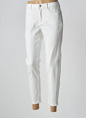 Jeans coupe droite stretch taille normale blanc C'EST BEAU LA VIE femme