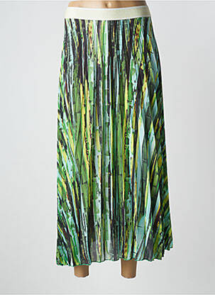 Jupe longue imprimé fantaisie vert PAZ TORRAS femme