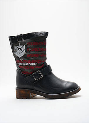 Bottines/boots matière lisse talon plat jusqu'à 3cm noir FREEMAN T.PORTER femme