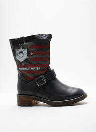 Bottines/boots matière lisse talon plat jusqu'à 3cm noir FREEMAN T.PORTER femme