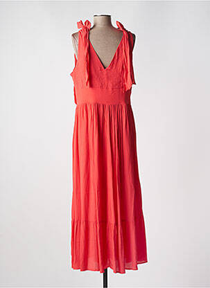 Robe longue sans manche sans manche orange MOLLY BRACKEN femme