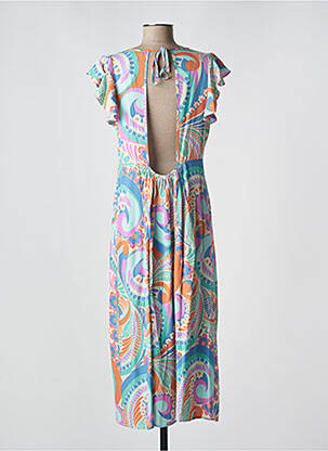 Robe longue imprimé fantaisie sans manche bleu MOLLY BRACKEN femme