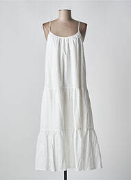 Robe longue manches bretelles ajustables sans manche blanc MOLLY BRACKEN femme