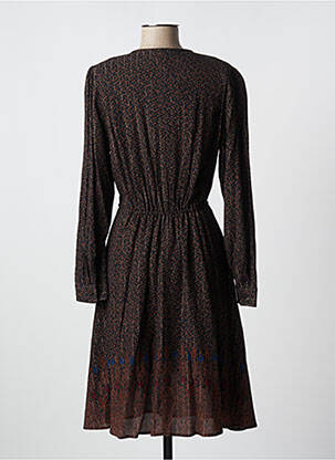 Robe mi-longue coupe fluide manches longues noir DESIGUAL femme