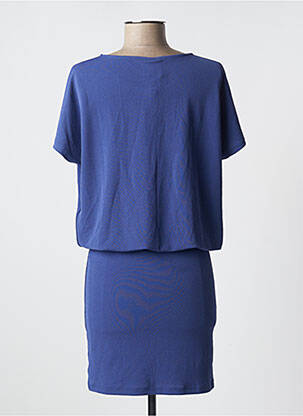 Robe mi-longue tissage crêpe manches courtes violet VERO MODA femme