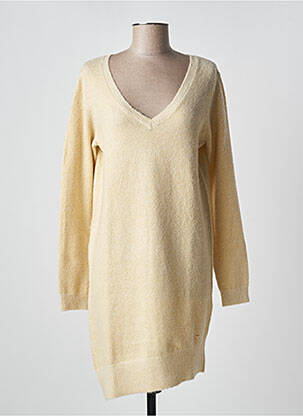 Robe pull col v manches longues beige LPB femme