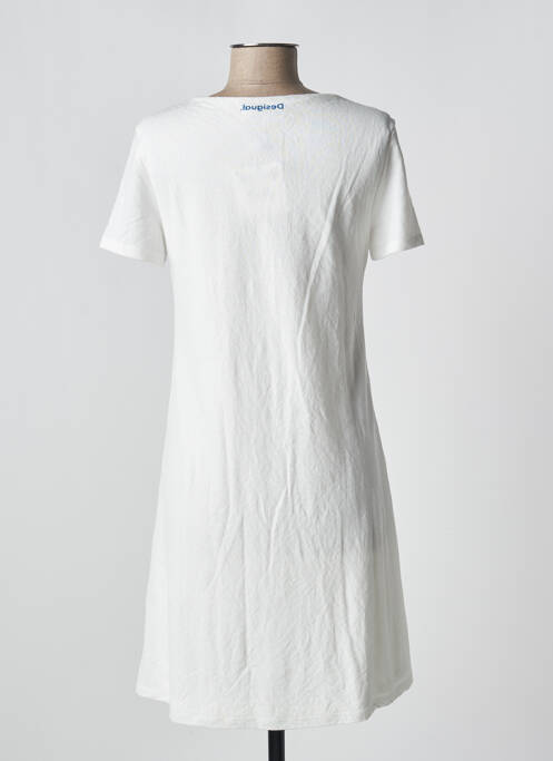 Robe mi-longue blanc DESIGUAL pour femme