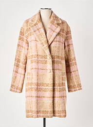 Manteau long coupe droite sans capuche beige MOLLY BRACKEN femme