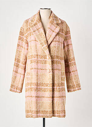 Manteau long coupe droite sans capuche beige MOLLY BRACKEN femme