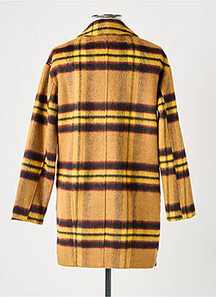 Manteau long coupe droite sans capuche jaune LPB femme