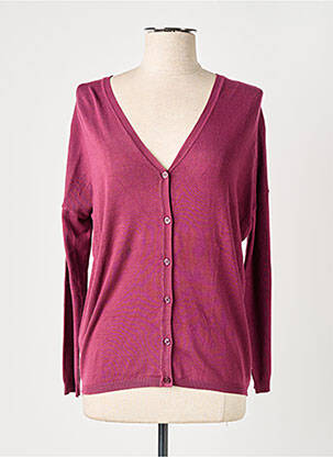 Gilet manches longues stretch violet LPB femme