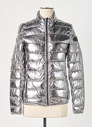 Doudoune poches sans capuche argent VON DUTCH femme