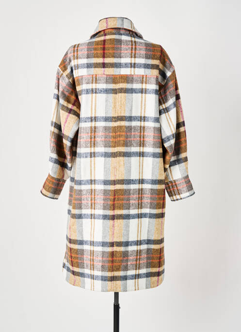 Manteau long coupe droite sans capuche marron LILI SIDONIO femme