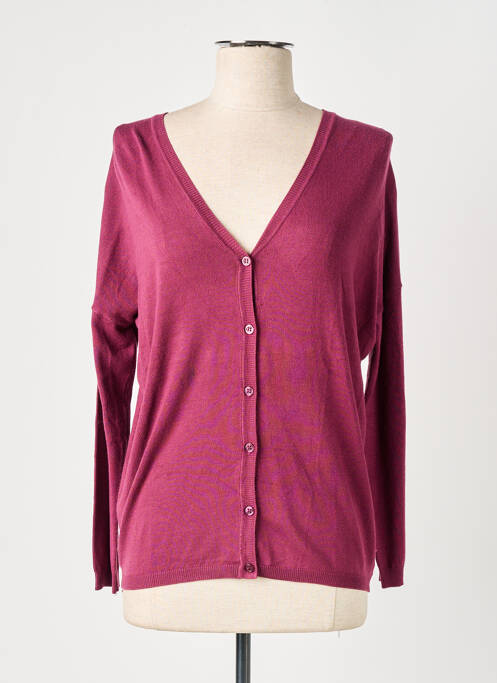 Gilet manches longues stretch violet LPB femme