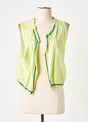 Gilet sans manche col v vert PAKO LITTO femme
