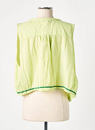 Gilet sans manche col v vert PAKO LITTO femme